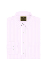 Grape Taffy Pink with White Pin Stripe Men's Cotton Shirt