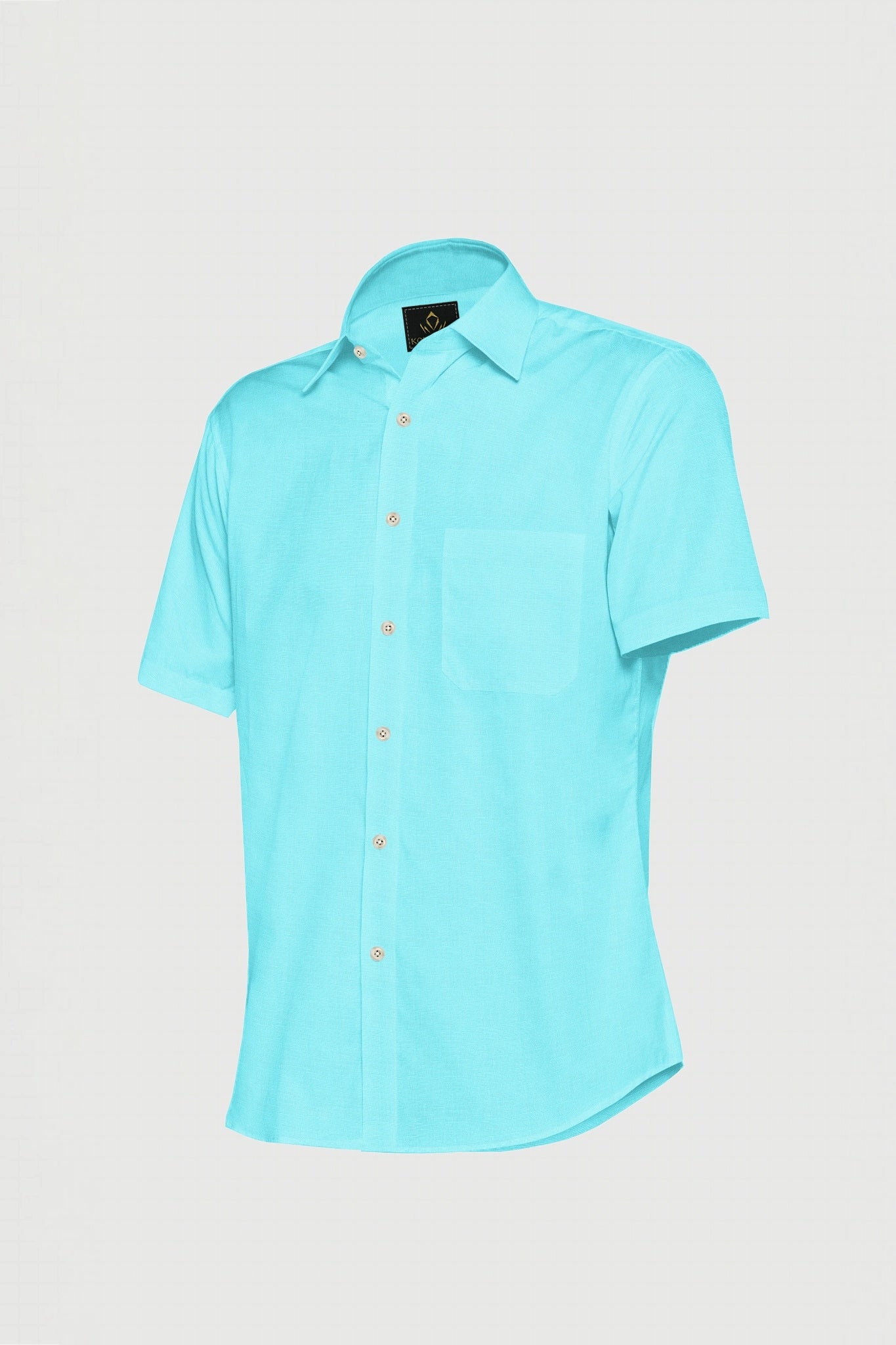 Arctic Blue Men's Luxurious Linen Shirt