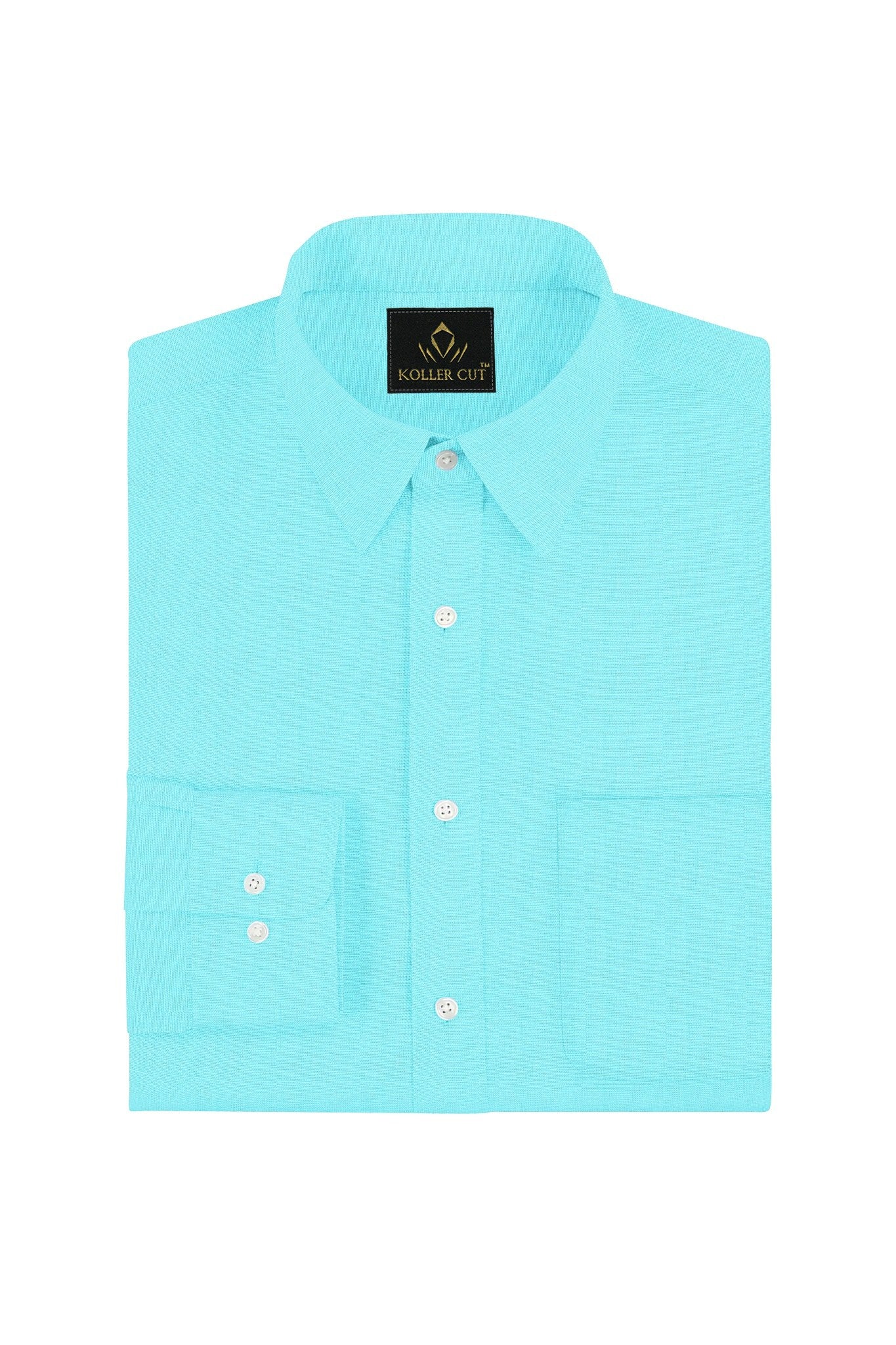 Arctic Blue Men's Luxurious Linen Shirt
