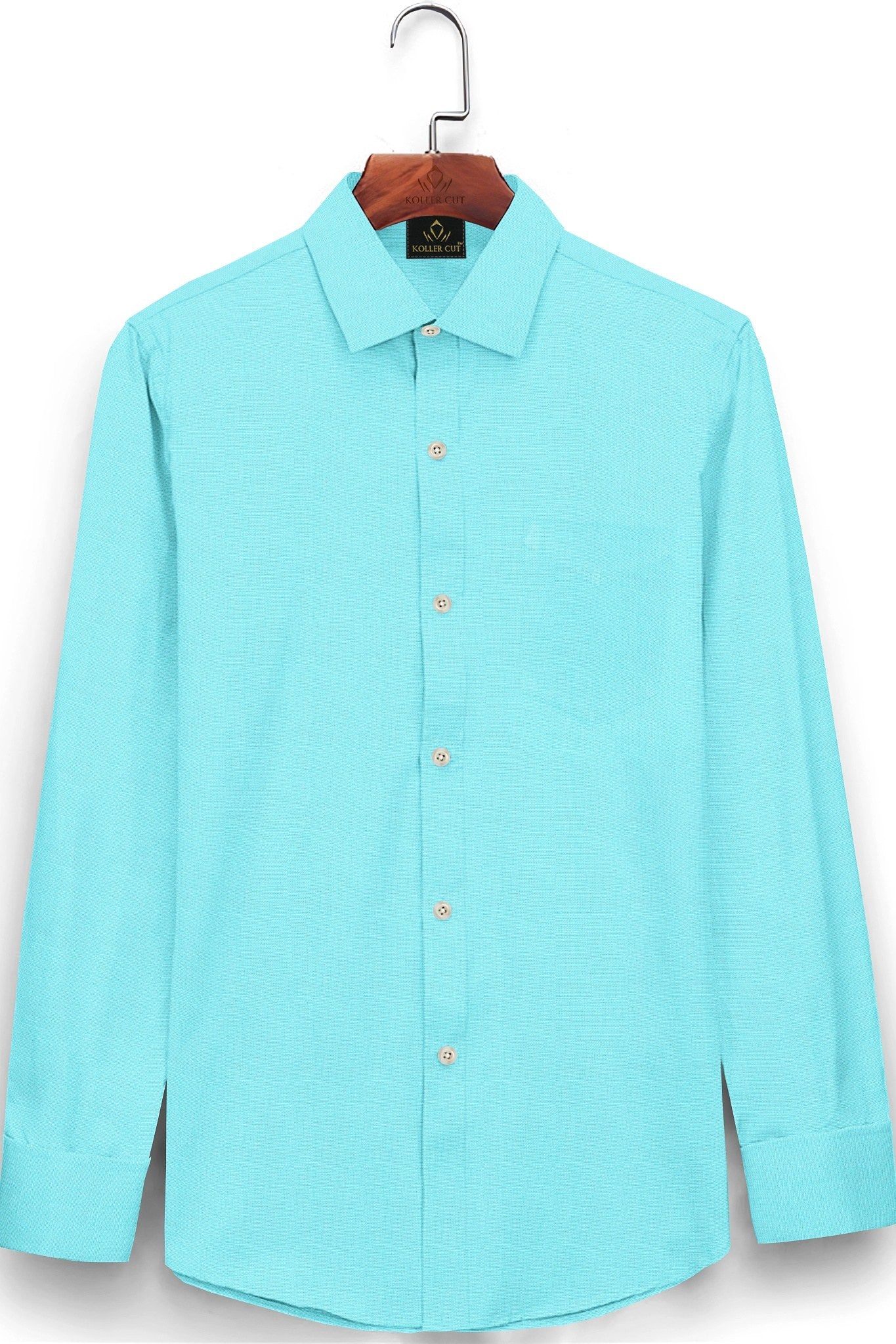 Arctic Blue Men's Luxurious Linen Shirt