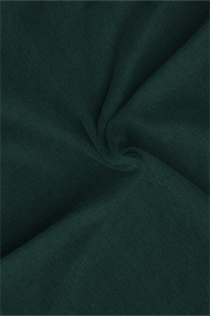 Dark Forest Green Men's Luxurious Linen Designer Shirt
