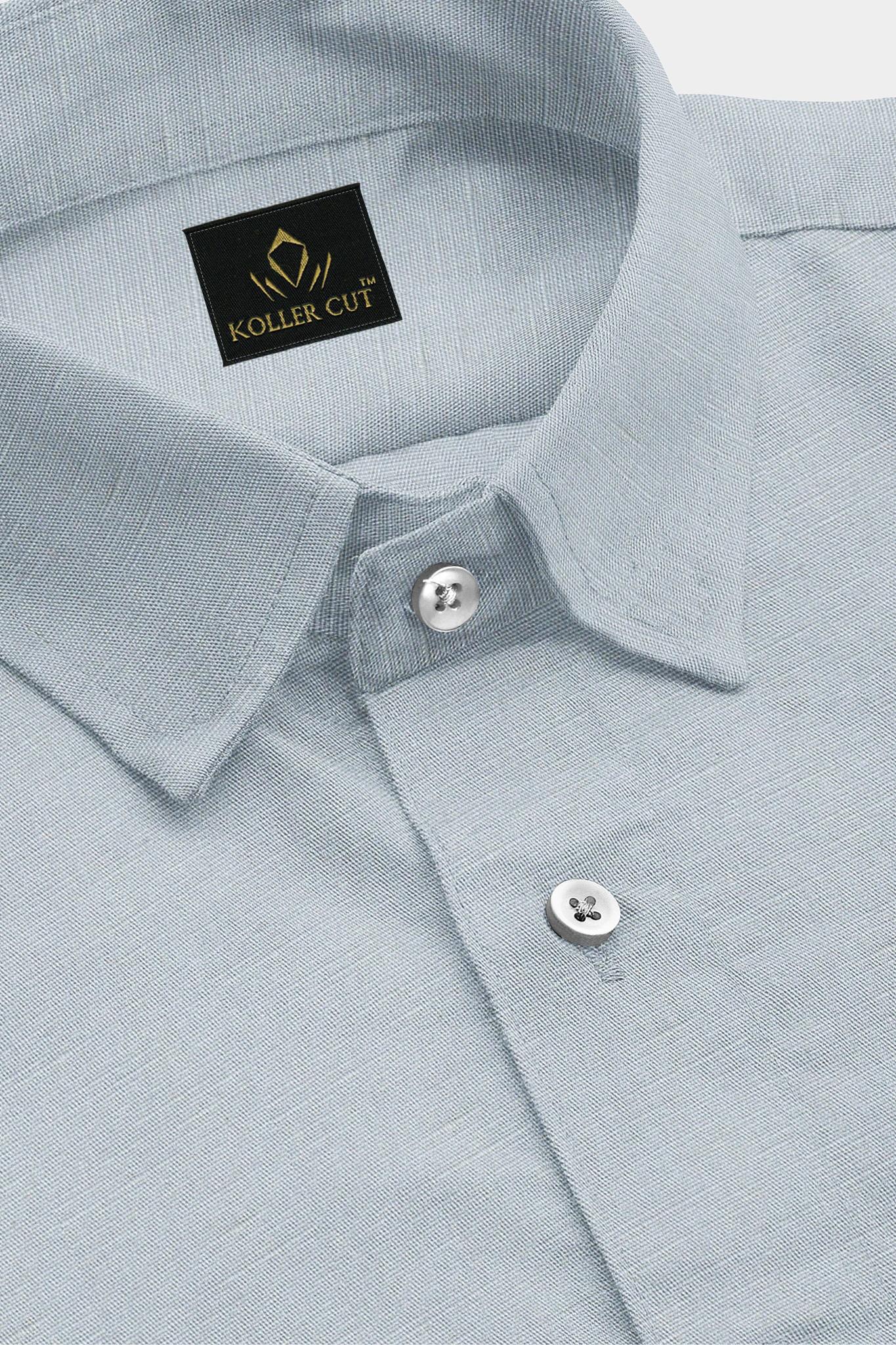 Cloud Grey Men's Luxurious Linen shirt