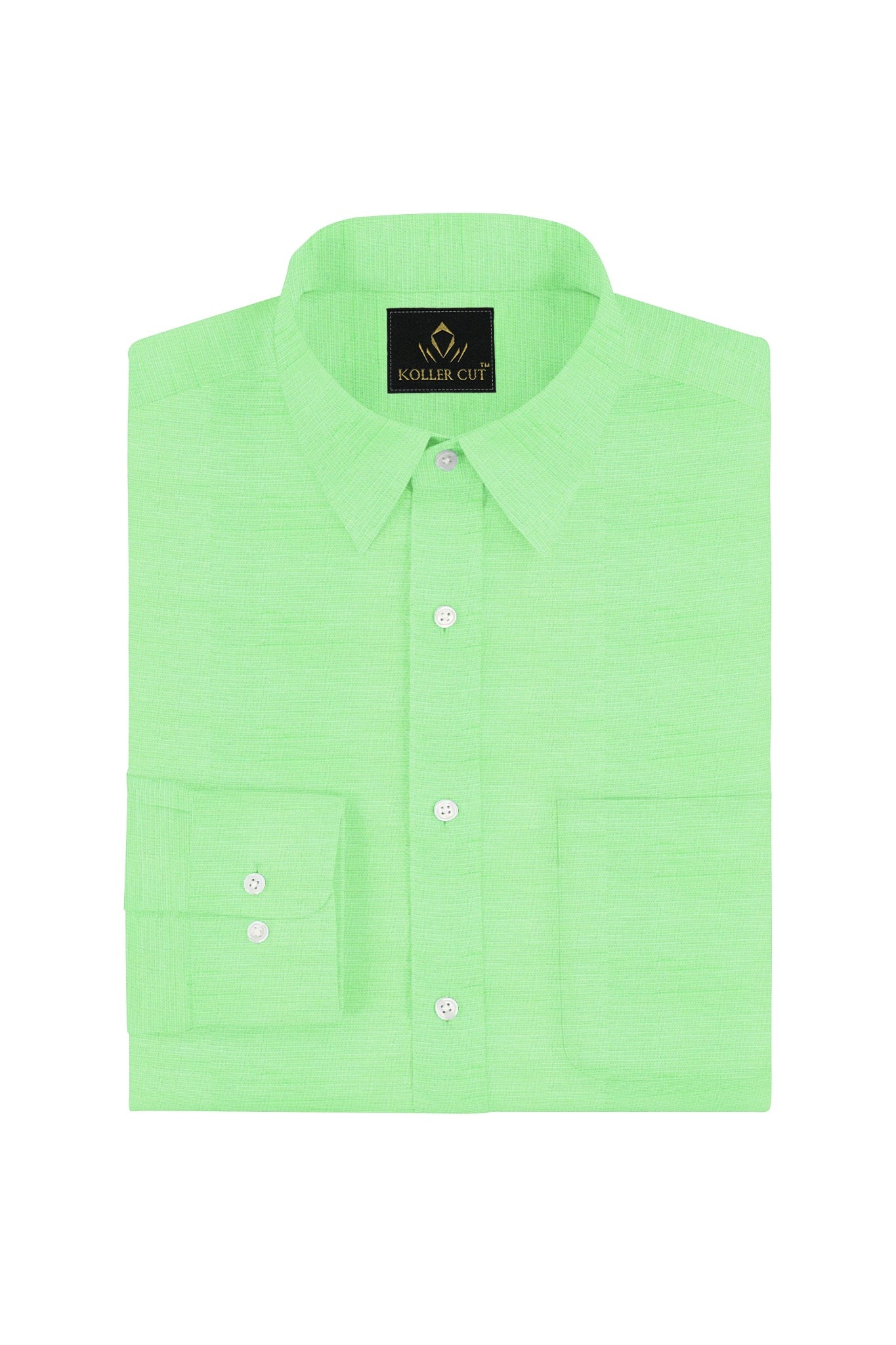 Lime Green Men's Luxurious Linen Shirt