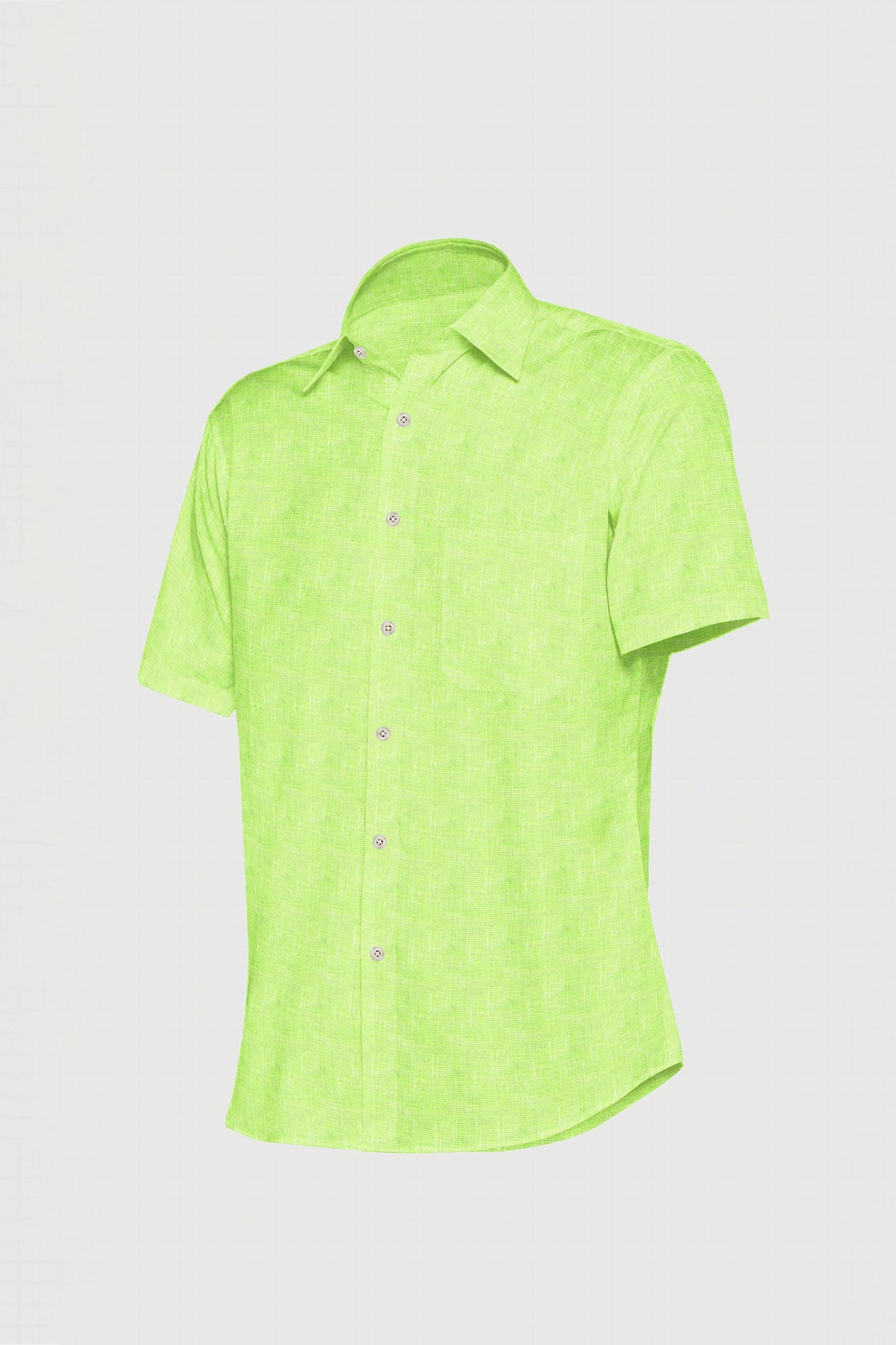 Lime Green Men's Luxurious Linen Shirt