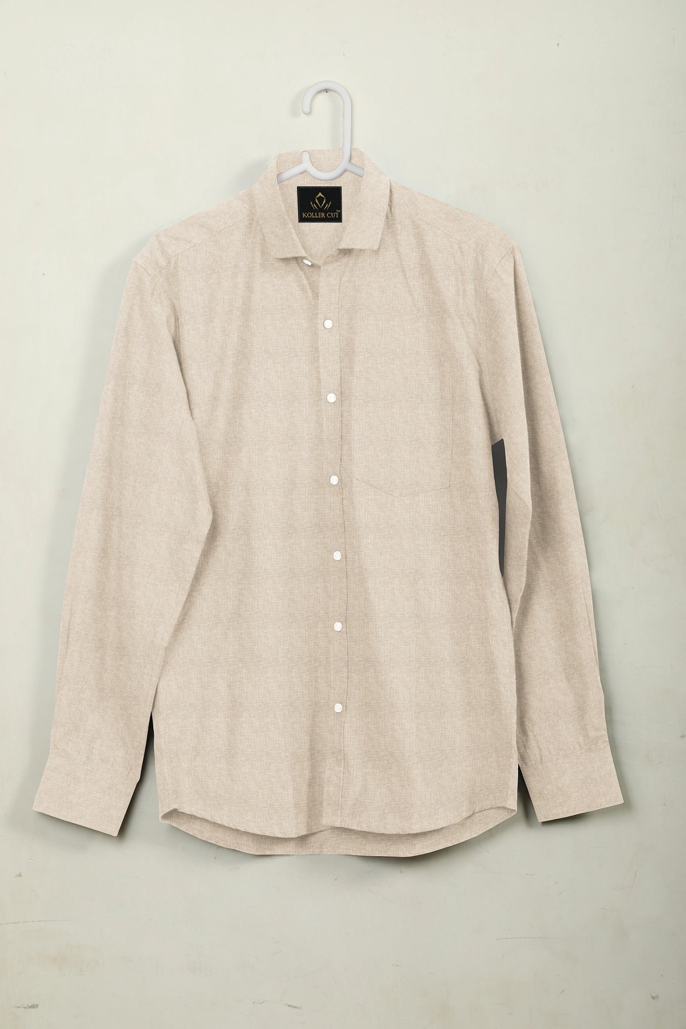 Light Fawn Men's Luxurious Linen Shirt