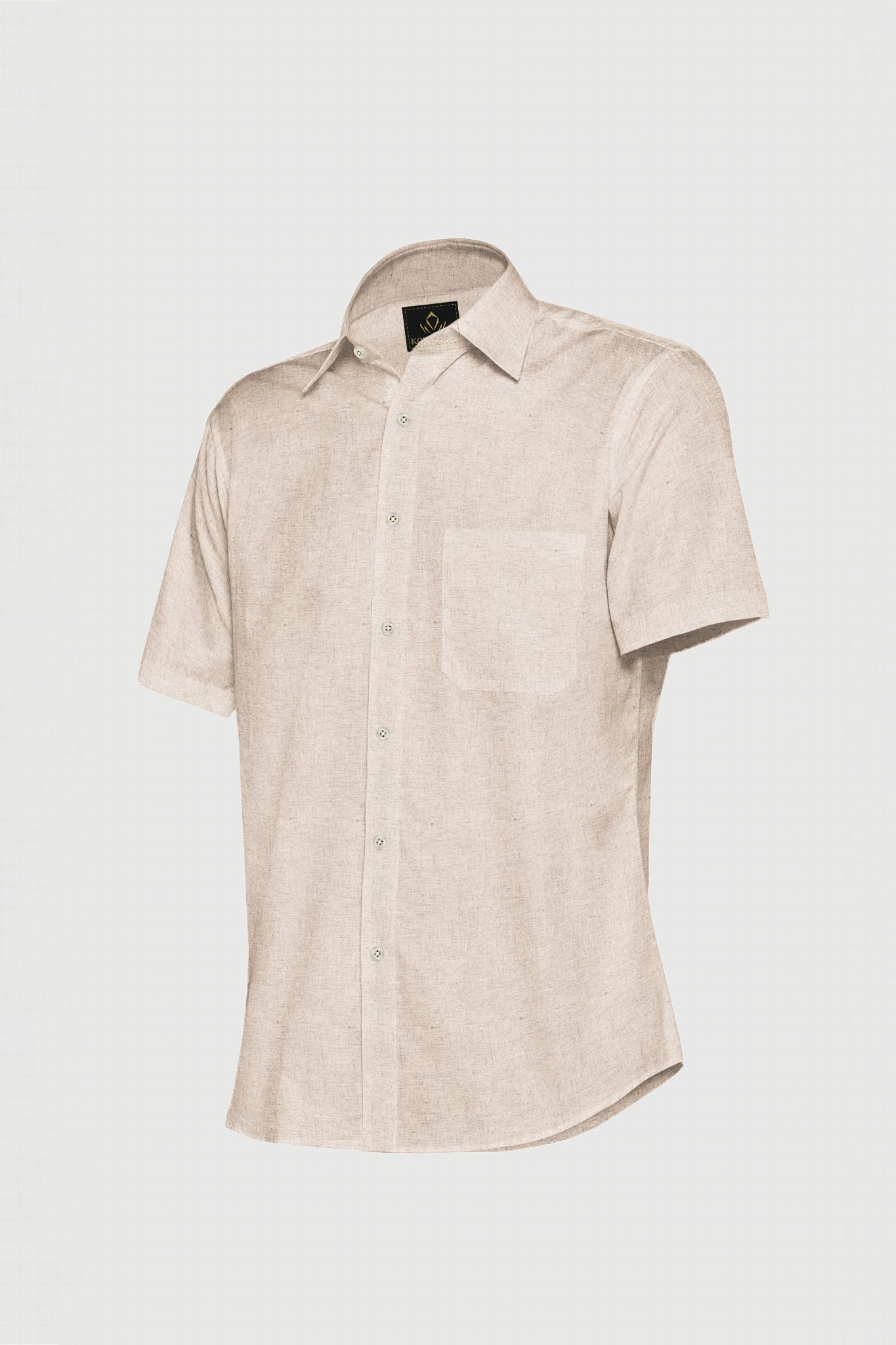 Light Fawn Men's Luxurious Linen Shirt