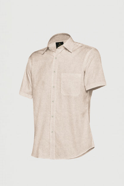 Light Fawn Men's Luxurious Linen Shirt