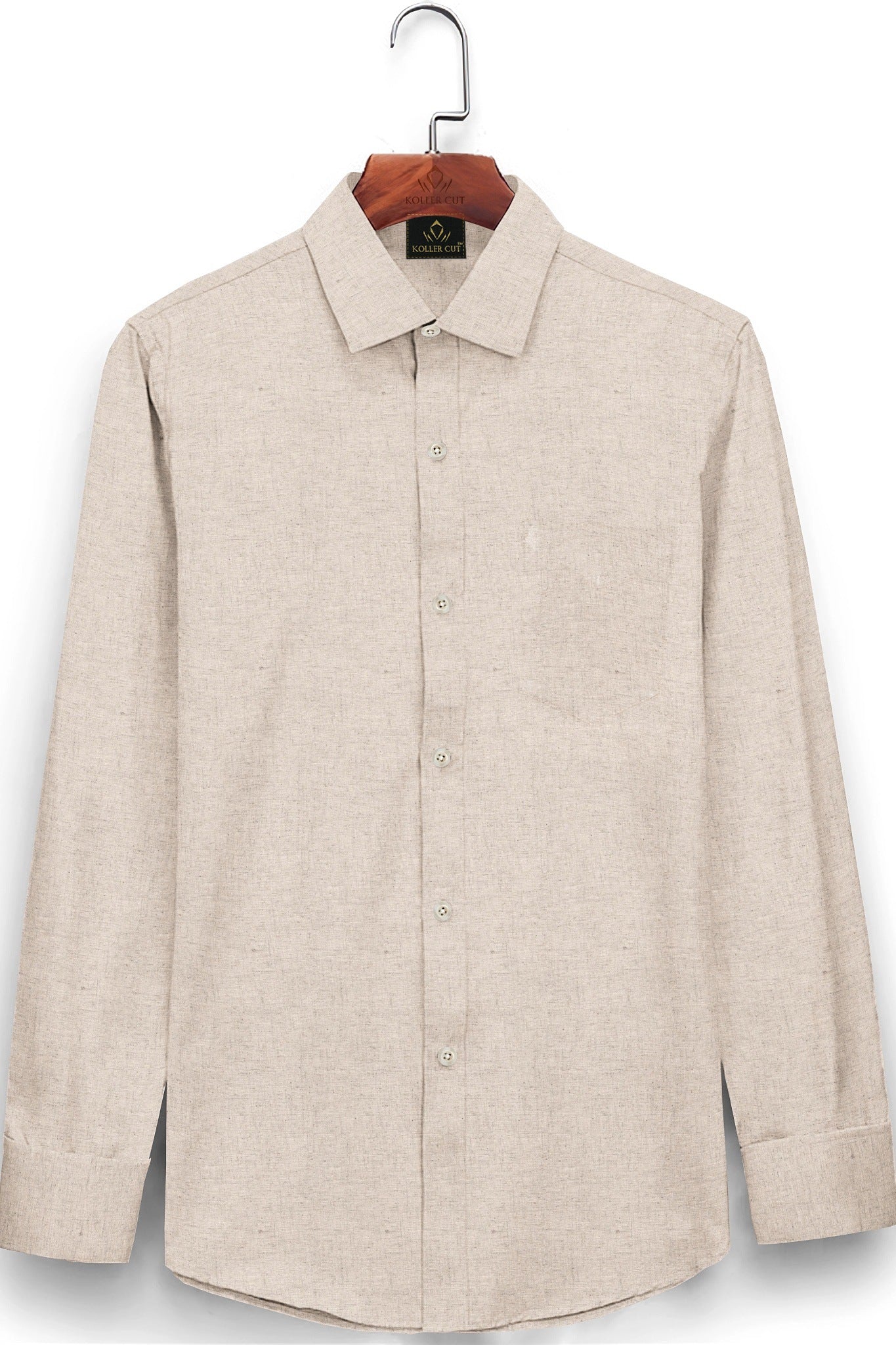Light Fawn Men's Luxurious Linen Shirt