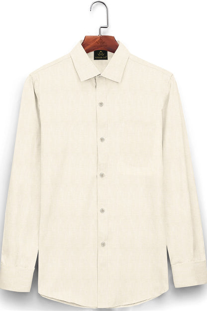 Beige Men's Luxurious linen shirt