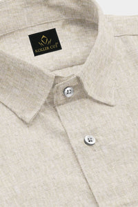 Beige Men's Luxurious linen shirt