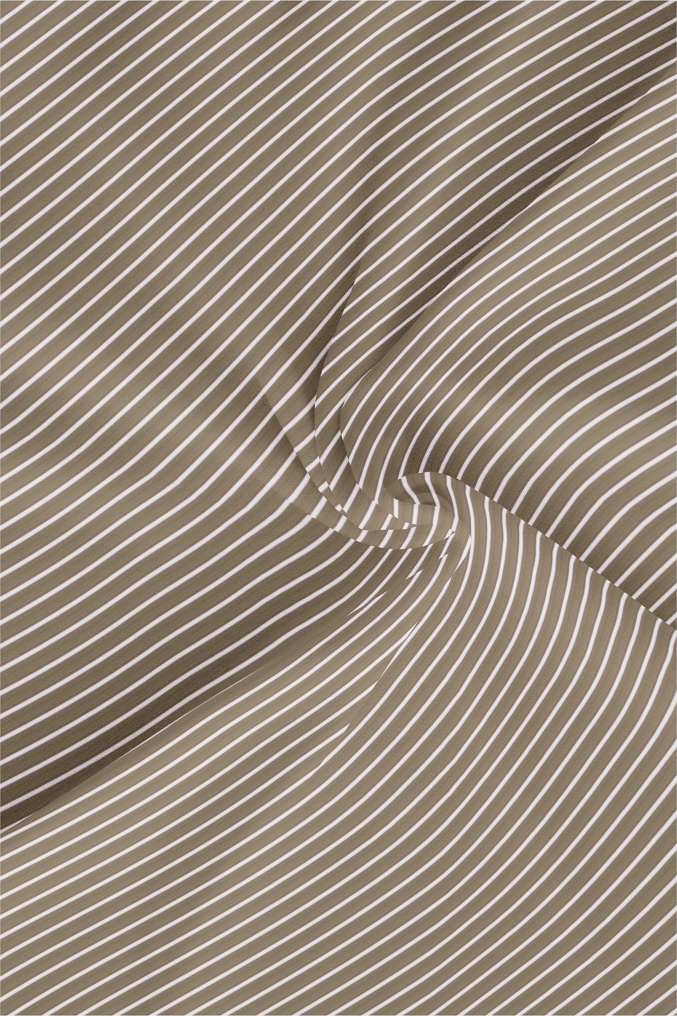 Tortilla Brown and White Pinstripes Designer Cotton Shirt