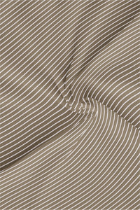 Tortilla Brown and White Pinstripes Men's Cotton Shirt