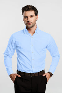 Hawkes Blue Giza Cotton Shirt