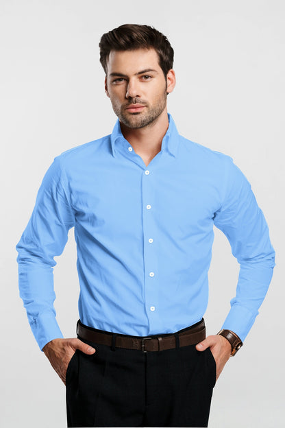 Hawkes Blue Giza Cotton Shirt