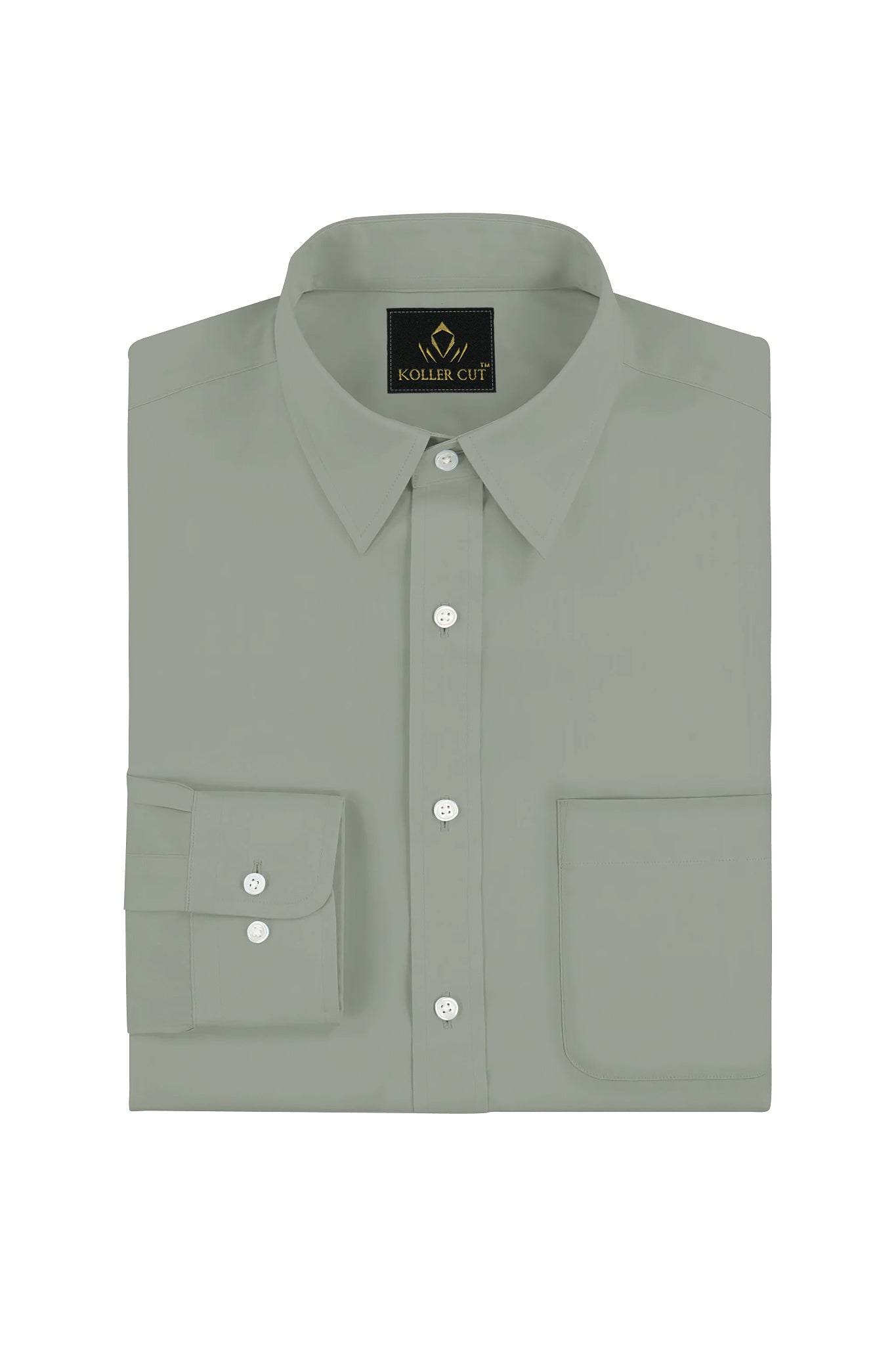 Mantle Green Giza Cotton Shirt