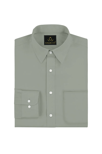 Mantle Green Giza Cotton Shirt
