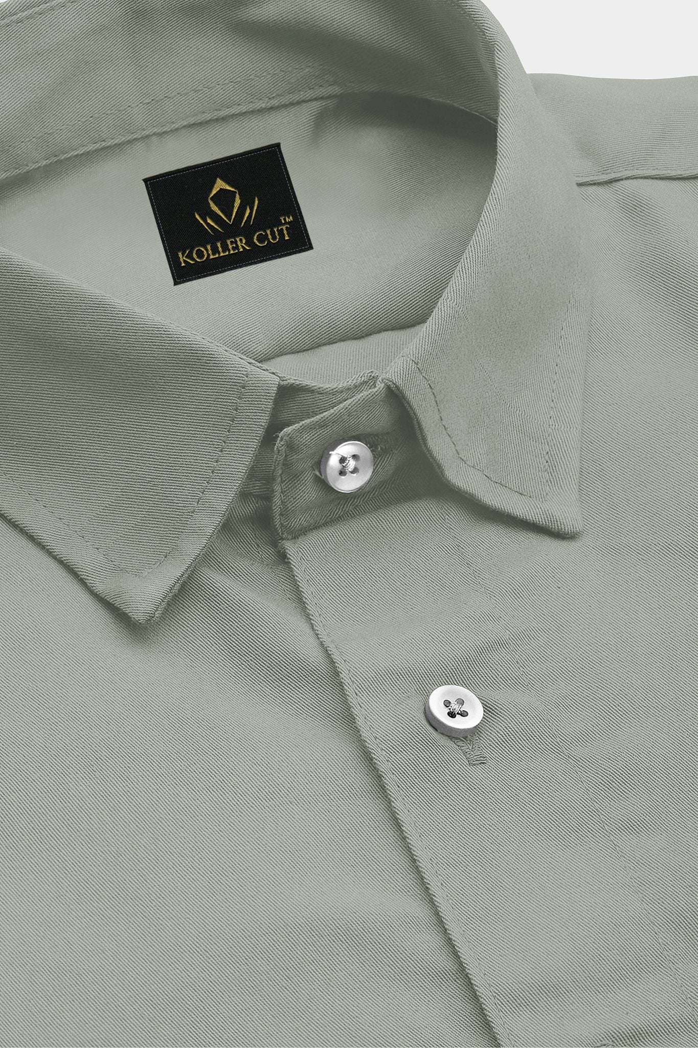 Mantle Green Giza Cotton Shirt