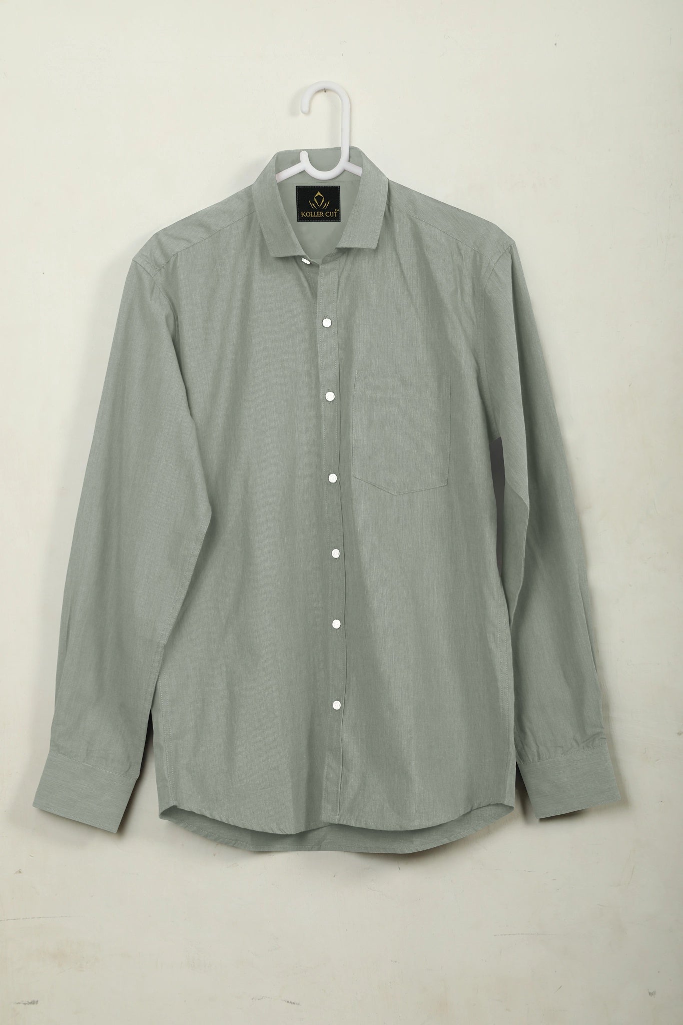 Mantle Green Giza Cotton Shirt