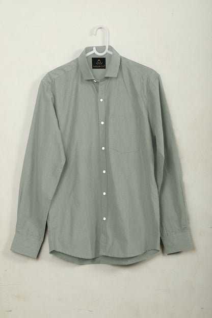 Mantle Green Giza Cotton Shirt