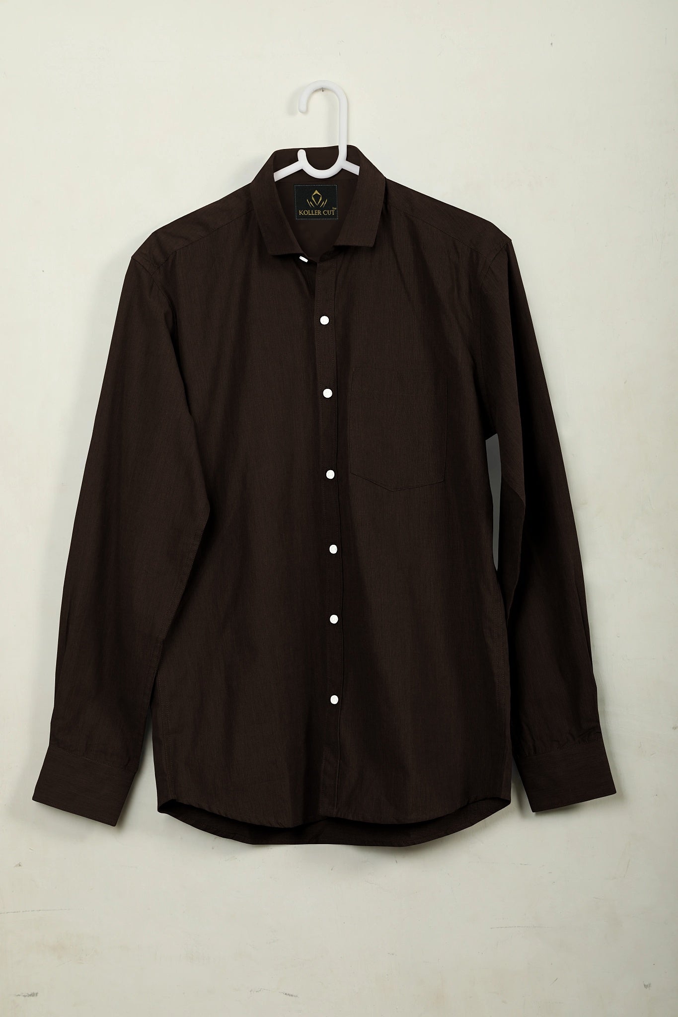 Umber Brown Men's Giza Cotton Shirt