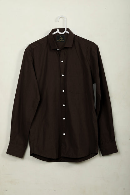 Coffee Brown Giza Cotton Shirt