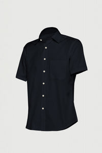 Raven Black Solid Cotton Shirt