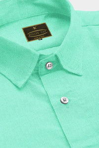 Aquamarine Cotton Linen Shirt