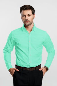 Aquamarine Cotton Linen Shirt