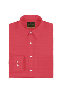 Cerise Pink Men's Cotton Linen Shirt