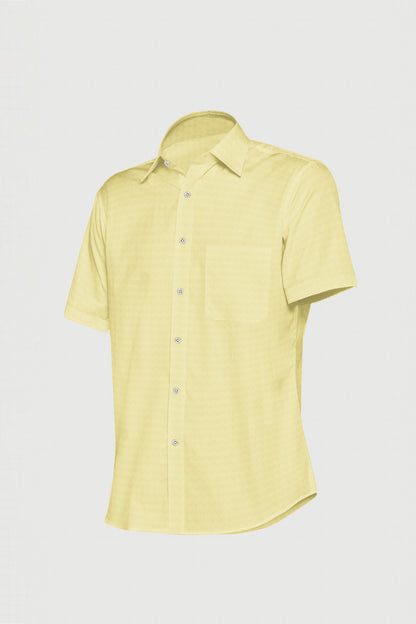 Permesan Yellow Men's Cotton Linen Shirt