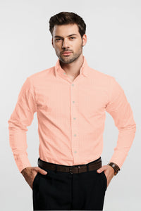 Lemonade Pink Men's Cotton Linen Shirt