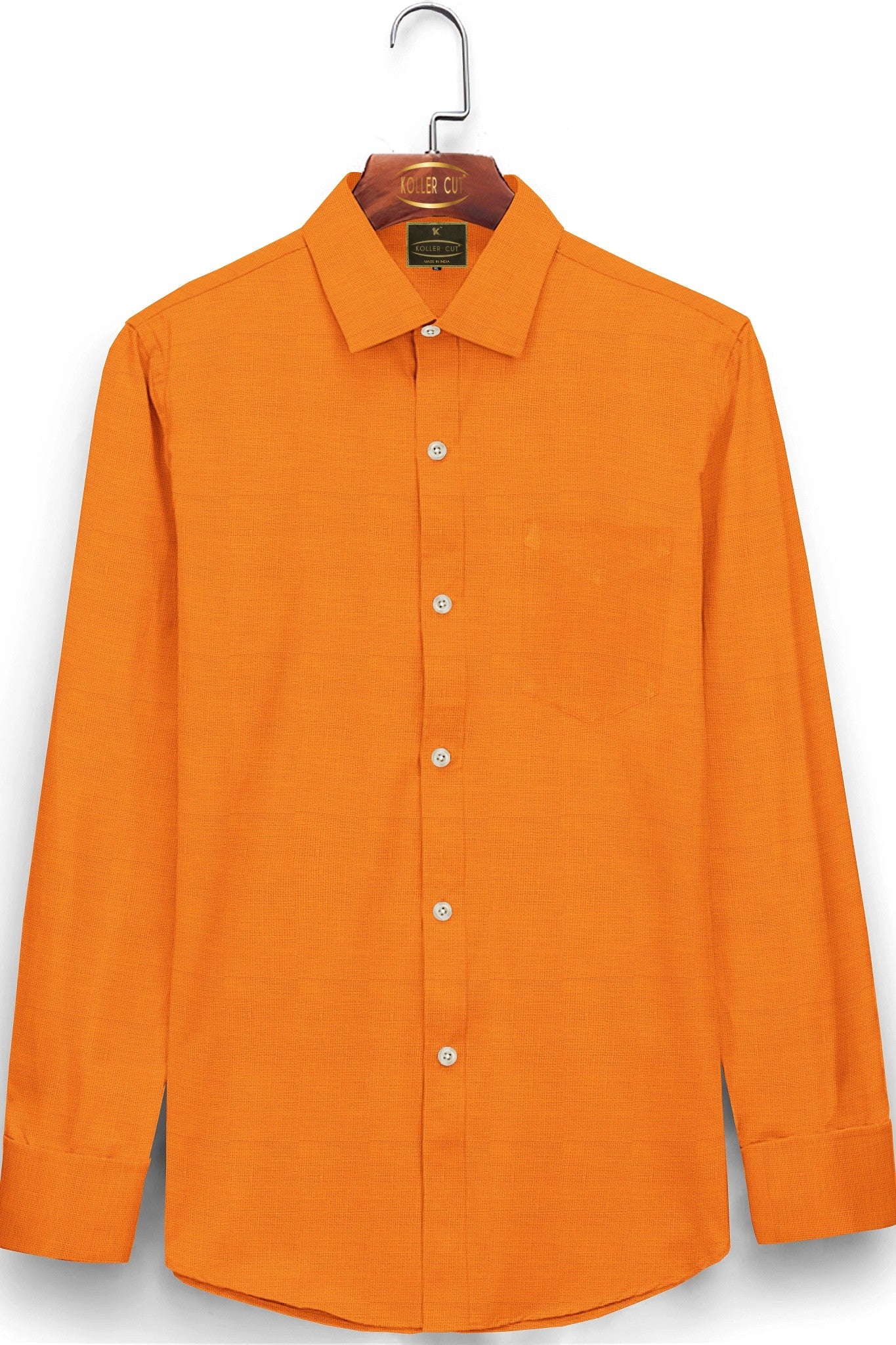 Goldfish Orange Cotton Linen Shirt