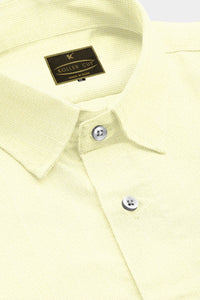 Ivory White Cotton Linen Shirt