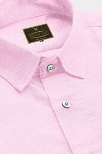 Nadeshiko Pink Men's Cotton Linen Shirt