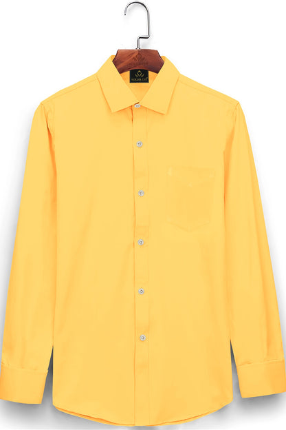 Turmeric Yellow Giza Cotton Shirt