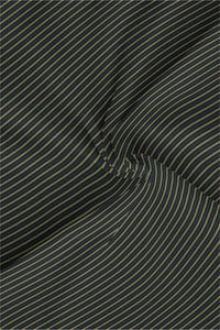 Seaweed Green with Olive and Jade Black Stripes Men's Cotton Shirt