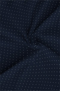 Midnight Blue with White Dotted Designer Cotton Shirt