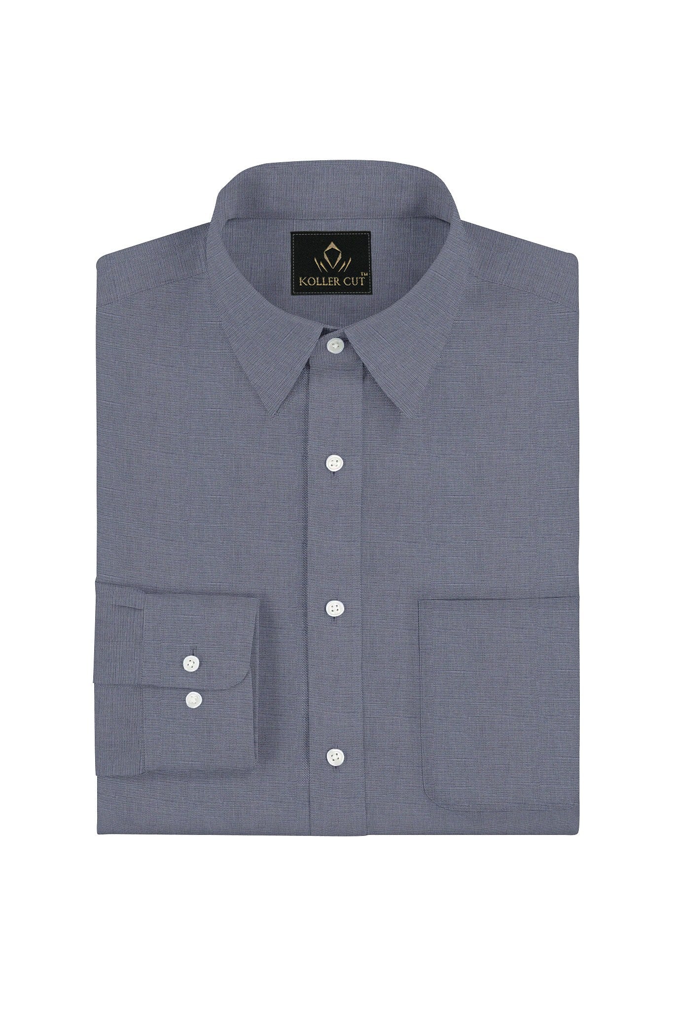 Iron Grey Luxurious Linen Shirt -Best Pure Linen Shirts in India