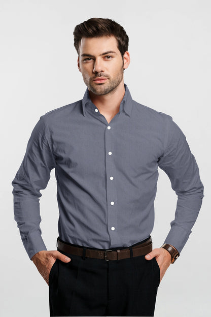Iron Grey Luxurious Linen Shirt -Best Pure Linen Shirts in India