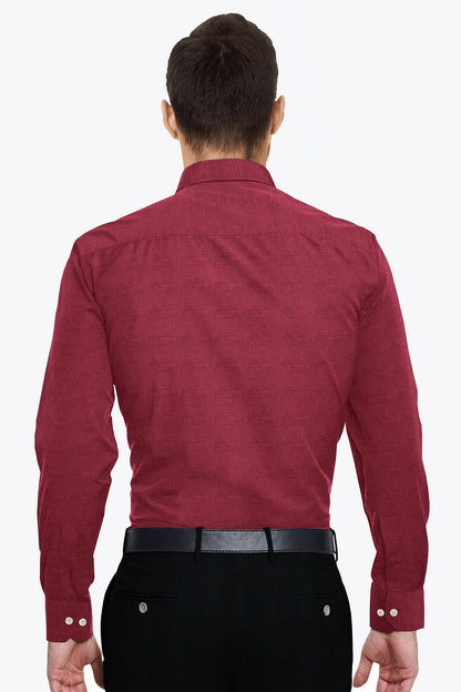 Carmine Red Men's Luxurious Linen Shirt