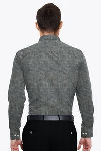Charcoal Black Luxurious Linen Shirt