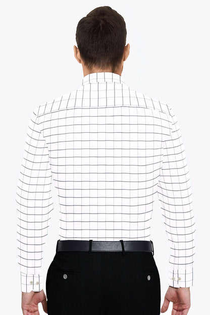 White and Black Checks Cotton Shirt Best Premium Cotton Check Shirt in India