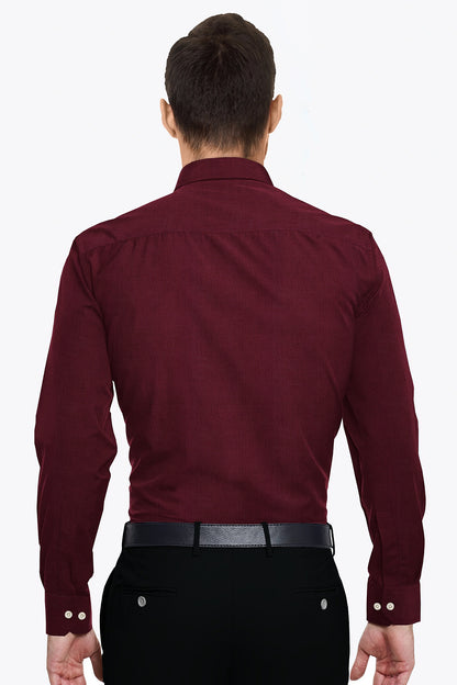 Merlot Red Luxurious Linen Shirt