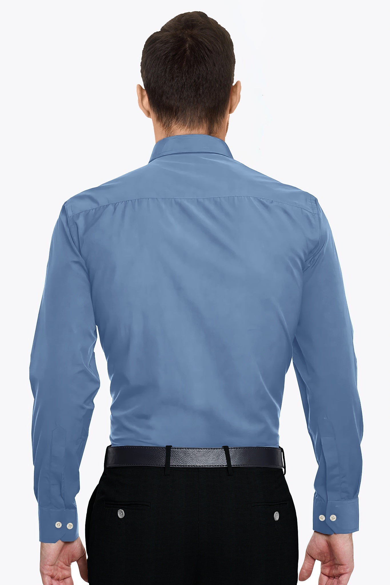 Lichen Blue Giza Cotton Shirt - Stitching Shirt in Delhi