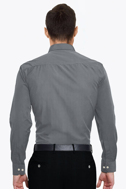 Jet Black and White Checks Cotton Shirt - Plus size shirt in India