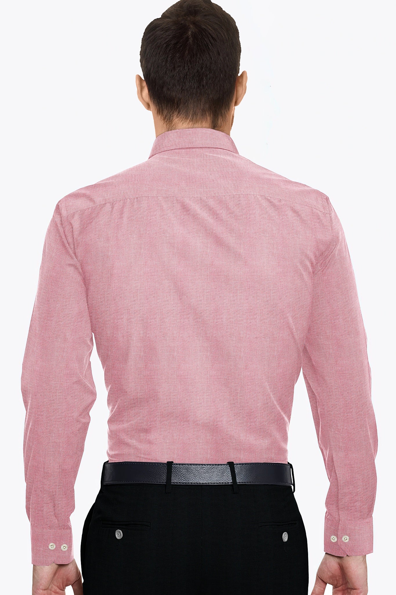 Persian Red and White Oxford Plain Cotton Shirt