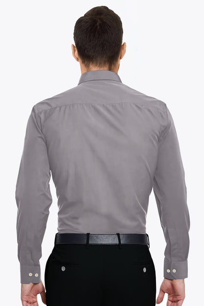 Titanium Gray and Orchid Pink Lock Crimp Mesh Jacquard Print Egyptian Giza Cotton Shirt
