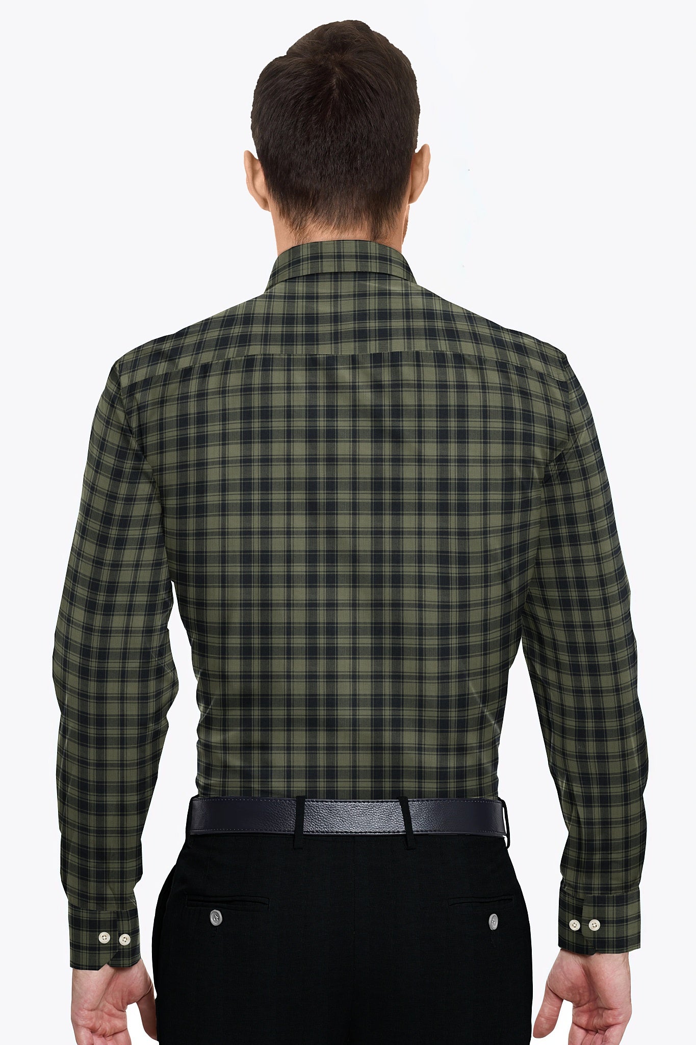 Calliste Green and Black Checks Cotton Shirt