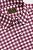 White and Maroon Gingham Checks Cotton Shirt