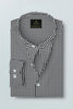White With Jade Black Gingham Checks Mandarin Collar Cotton Shirt